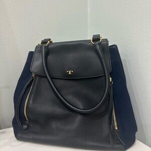 Tory Burch Half Moon Leather Satchel
